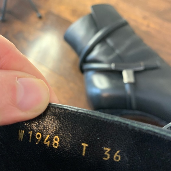 Tom Ford Black Leather ‘T’ Boots Size 36 - Picture 10 of 10